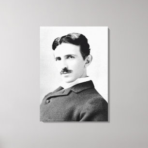 Nikola Tesla Porträtt Canvastryck