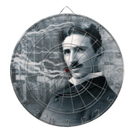 NIKOLA TESLA PORTRÄTT I BLACK DARTTAVLA