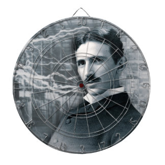 NIKOLA TESLA PORTRÄTT I BLACK DARTTAVLA