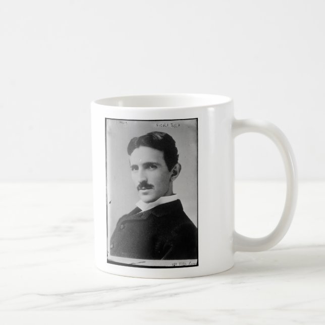Nikola Tesla porträtt Kaffemugg (Höger)