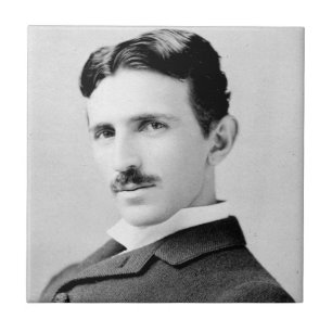 Nikola Tesla Porträtt Kakelplatta
