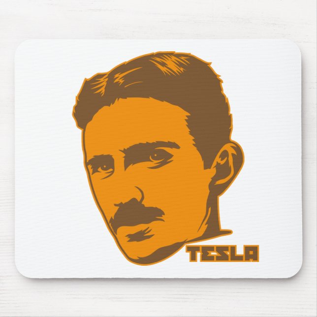 Nikola Tesla porträtt Mousepad Musmatta (Framsidan)