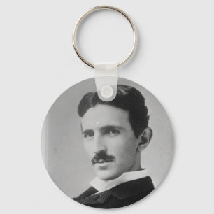 Nikola Tesla Porträtt Nyckelring