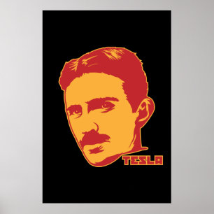 Nikola Tesla porträtt Poster