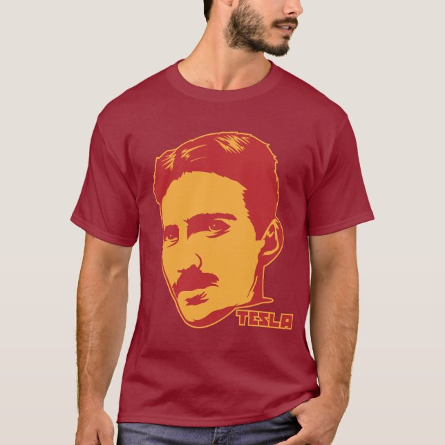 Nikola Tesla porträtt Tee (Framsida)
