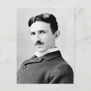 Nikola Tesla Porträtt Vykort