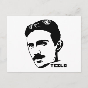 Nikola Tesla Porträtt vykort