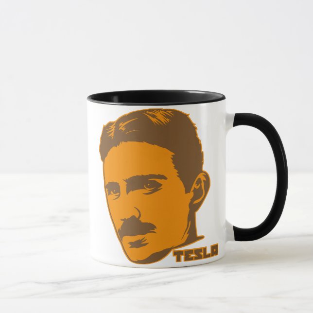 Nikola Tesla porträttmugg Mugg (Höger)