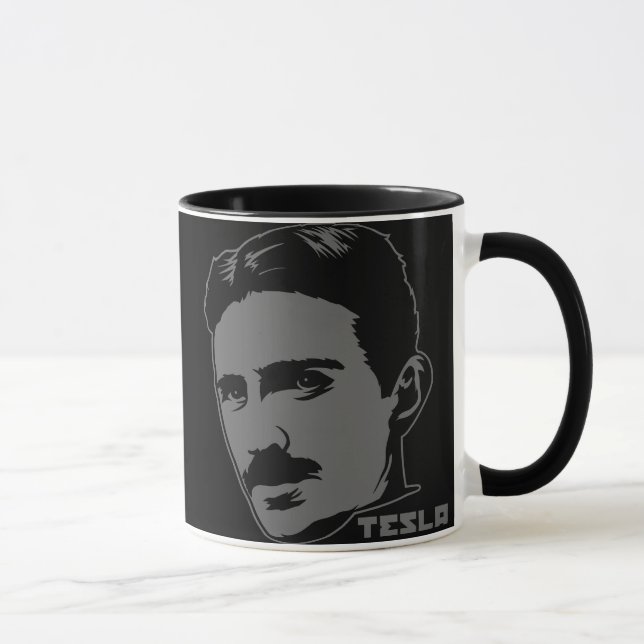 Nikola Tesla porträttmugg Mugg (Höger)