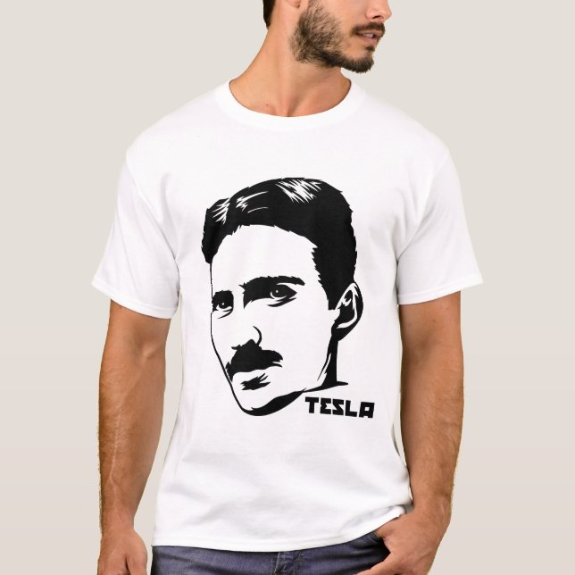 Nikola Tesla porträttT-tröja Tröja (Framsida)