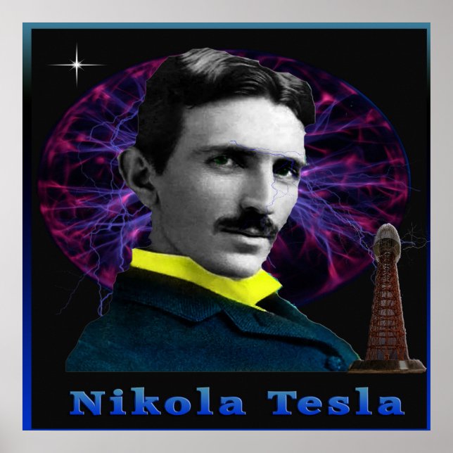 Nikola Tesla poster (Framsidan)