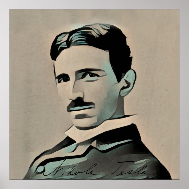 Nikola Tesla poster (Framsidan)