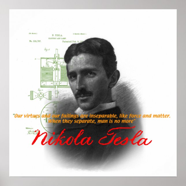 Nikola Tesla poster (Framsidan)