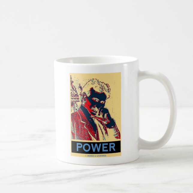 Nikola Tesla Power (Obama-like Poster) Kaffemugg (Höger)