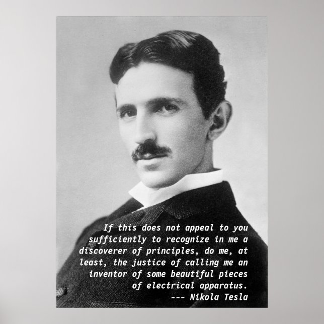 Nikola Tesla Quote Poster (Framsidan)
