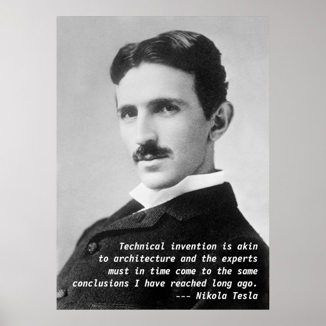 Nikola Tesla Quote Poster (Framsidan)