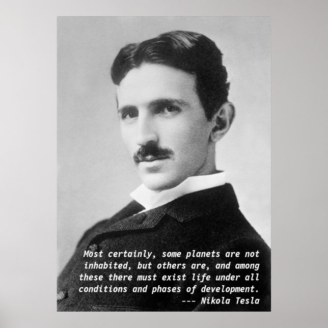 Nikola Tesla Quote Poster (Framsidan)