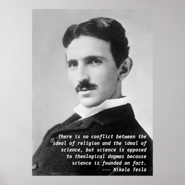 Nikola Tesla Quote Poster (Framsidan)