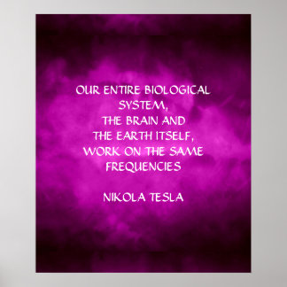 NIKOLA TESLA QUOTE - SAMMA FREKVENSER - POSTER