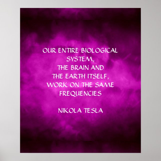NIKOLA TESLA QUOTE - SAMMA FREKVENSER - POSTER (Framsidan)