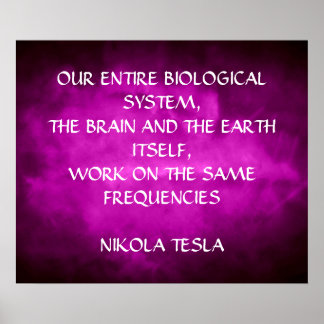 NIKOLA TESLA QUOTE - SAMMA FREKVENSER - POSTER