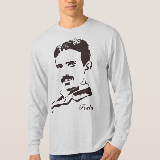 Nikola Tesla regler! Brunt T Shirt (Framsida)