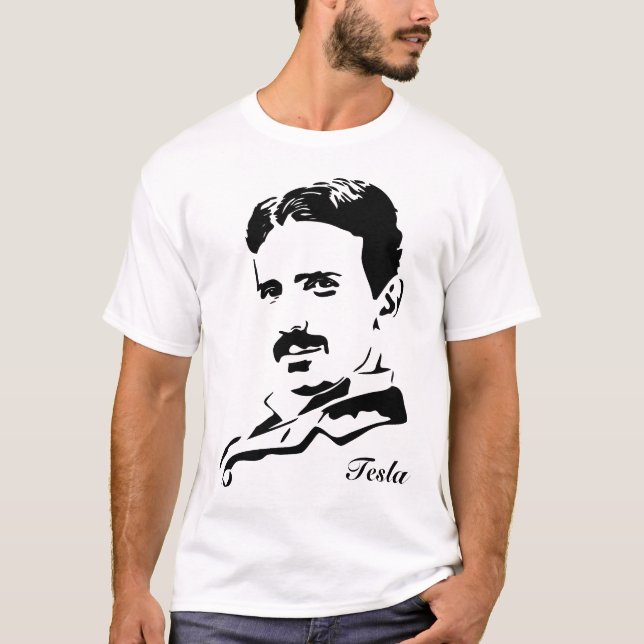 Nikola Tesla regler! Silhouette Tee (Framsida)