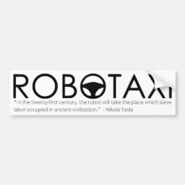 Nikola Tesla Robotaxi Bumper Sticker Bildekal