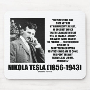 Nikola Tesla Scientific Man siktar inte omedelbart Musmatta