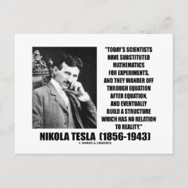 Nikola Tesla Scientists Ekvation No Relation Quote Vykort