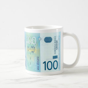 Nikola Tesla serbisk valutamugg Kaffemugg