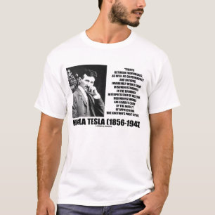 Nikola Tesla slåss missförståndcitationstecken T-shirt