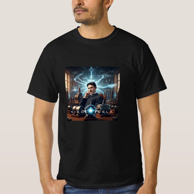 Nikola Tesla T Shirt (Framsida)