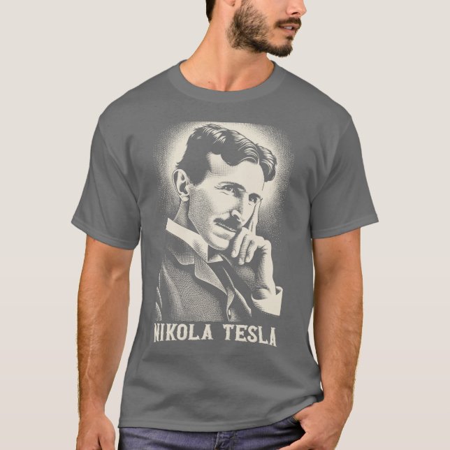 Nikola Tesla T Shirt (Framsida)