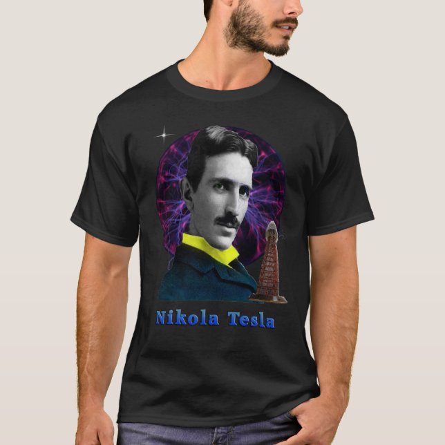 Nikola Tesla t-shirts (Framsida)