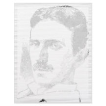 Nikola Tesla Teckning in Black and White