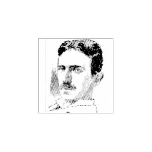 Nikola Tesla Teckning Stämpel