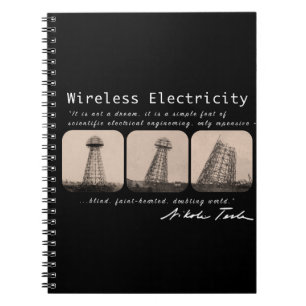 Nikola Tesla-torn Anteckningsbok Med Spiral