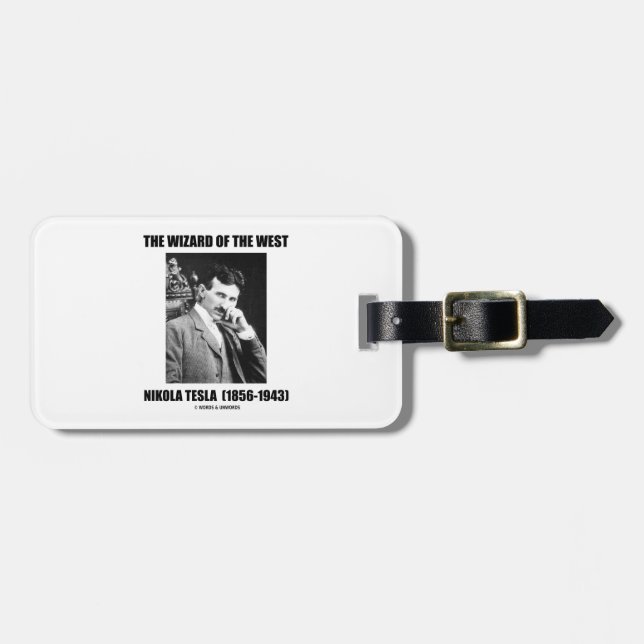 Nikola Tesla trollkarlen av väster Bagagebricka (Horisontell Framsida)