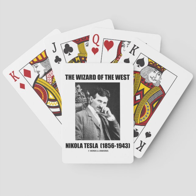 Nikola Tesla Västerns guide Spelkort (Baksidan)