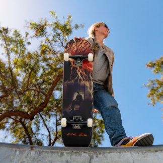 Nikola Tesla Voltage Released Vintage Art Mini Skateboard Bräda 18,5 Cm