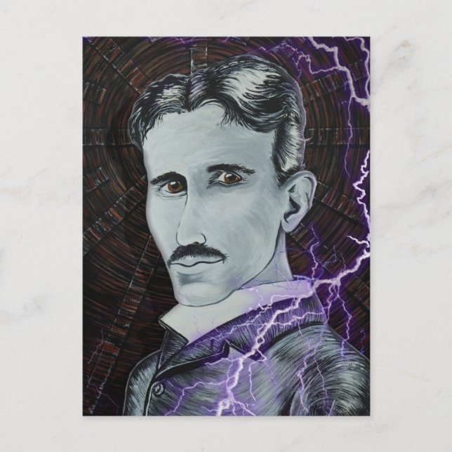 Nikola Tesla Vykort (Framsida)