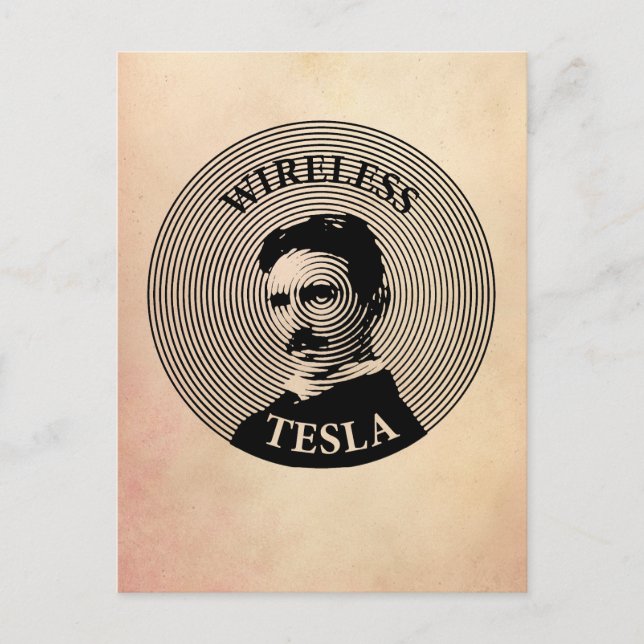Nikola Tesla Vykort (Framsida)