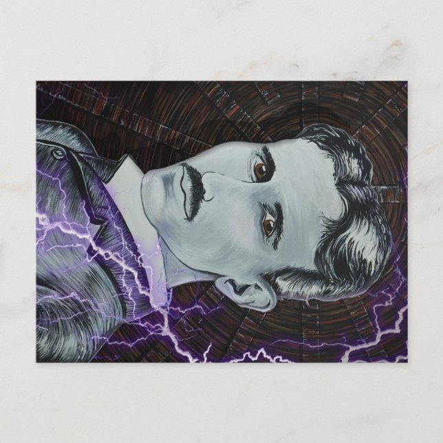 Nikola Tesla Vykort (Framsida)