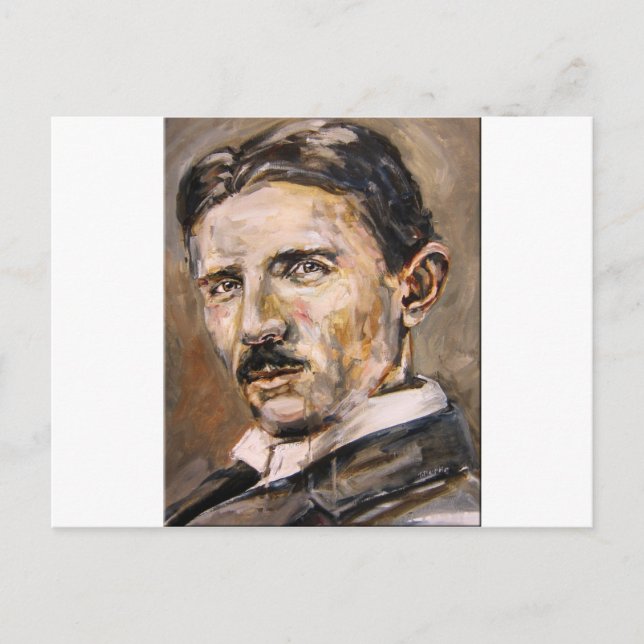 Nikola Tesla Vykort (Framsida)