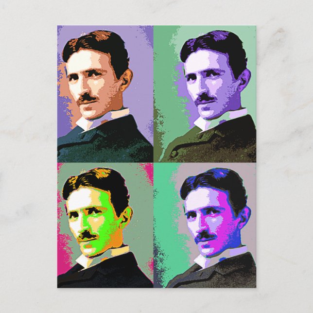 Nikola Tesla Vykort (Framsida)