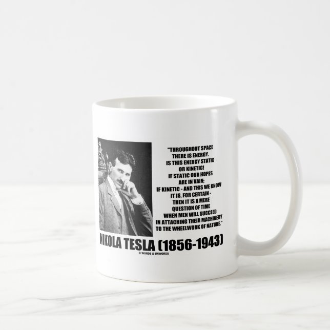 Nikola Tesla Wheelwork of Nature Kinetic Energy Kaffemugg (Höger)