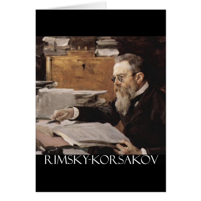 Nikolai Rimsky-Korsakov-artiklar Hälsningskort (Framsidan)