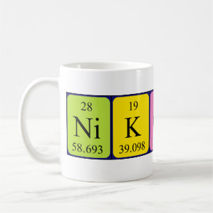 Nikolas Perias bord namn mugg