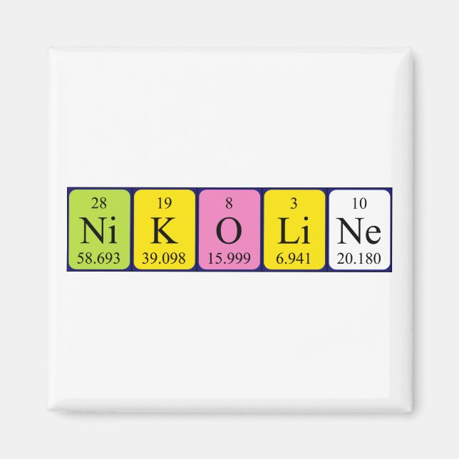 Nikoline Periine bord namn magnet (Framsidan)